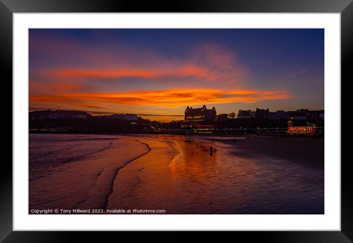 Scarborough sunset Framed Mounted Print by Tony Millward