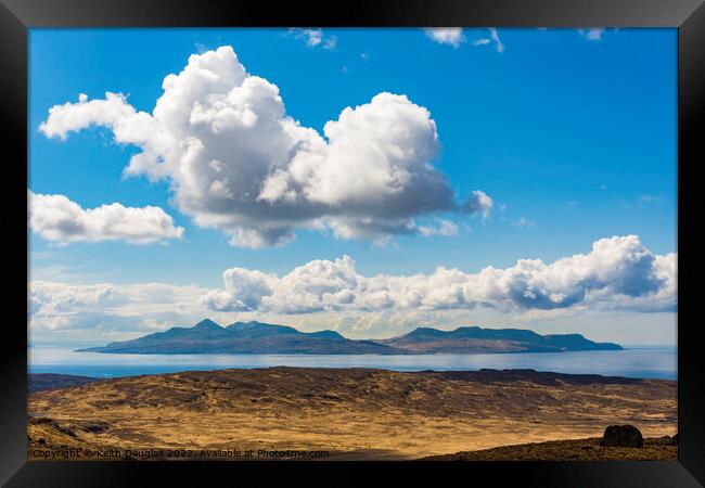 Rum and Eigg from the Black Cuillin Framed Print by Keith Douglas
