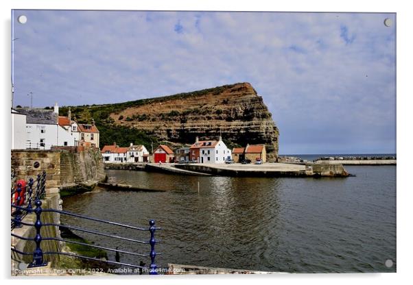 Staithes North Yorkshire Acrylic by Tom Curtis