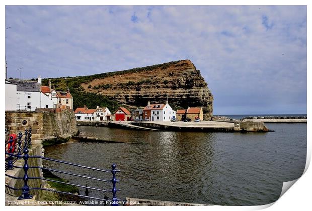 Staithes North Yorkshire Print by Tom Curtis