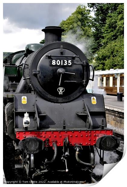 Steam Locomotive 80135 Print by Tom Curtis