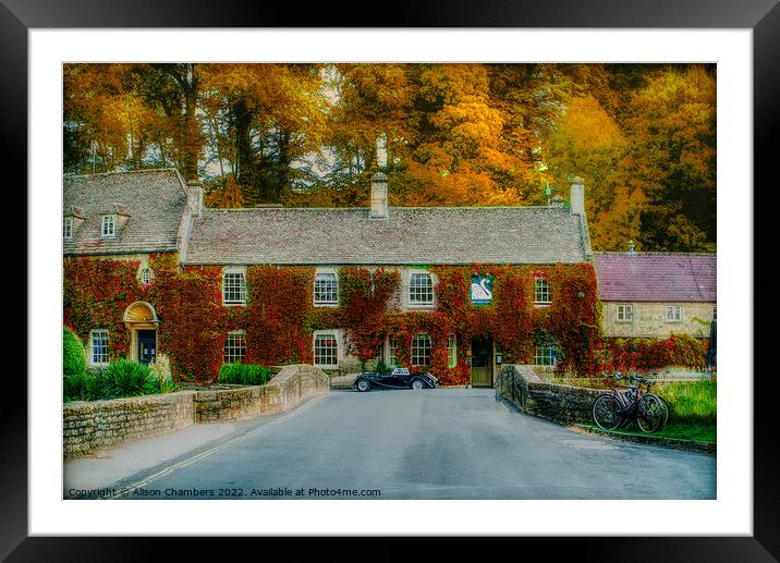 The Swan Hotel, Bibury Framed Mounted Print by Alison Chambers