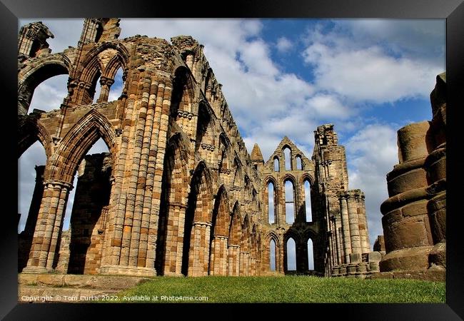 Whitby Abbey North Yorkshire Framed Print by Tom Curtis