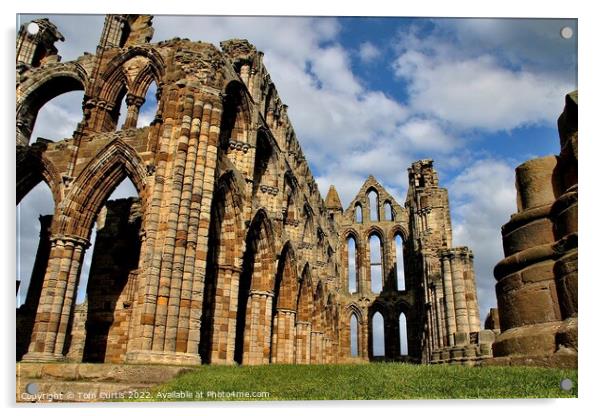 Whitby Abbey North Yorkshire Acrylic by Tom Curtis
