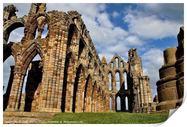 Whitby Abbey North Yorkshire Print by Tom Curtis