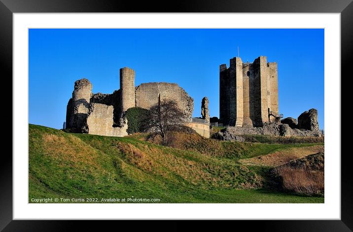 Conisbrough Castle South Yorkshire Framed Mounted Print by Tom Curtis