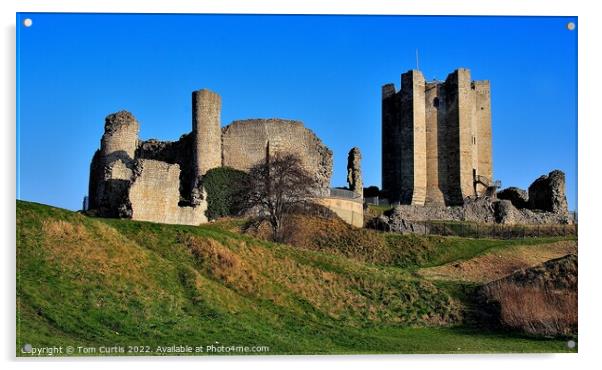 Conisbrough Castle South Yorkshire Acrylic by Tom Curtis