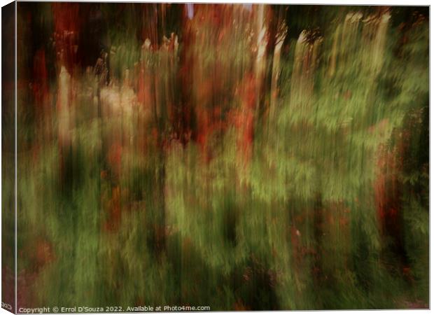 Abstract Lush Vibrant Foliage Canvas Print by Errol D'Souza