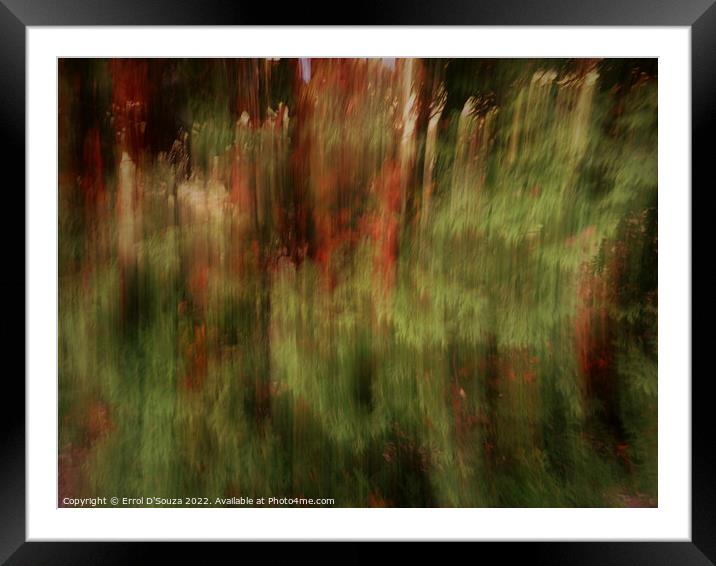 Abstract Lush Vibrant Foliage Framed Mounted Print by Errol D'Souza