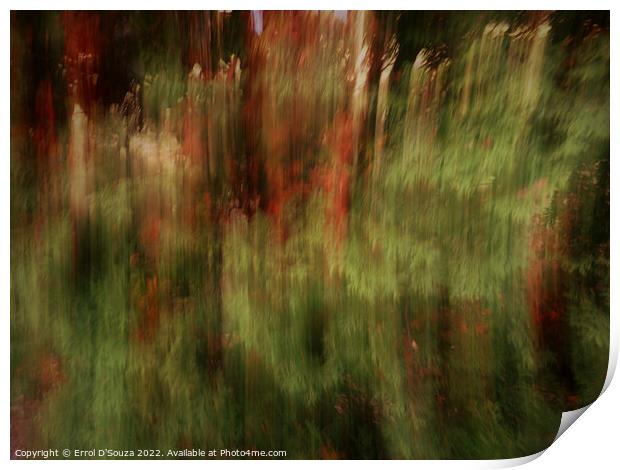 Abstract Lush Vibrant Foliage Print by Errol D'Souza