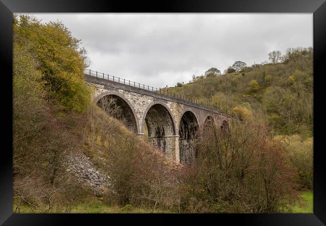 Looking up at the Monsal Head viaduct Framed Print by Jason Wells