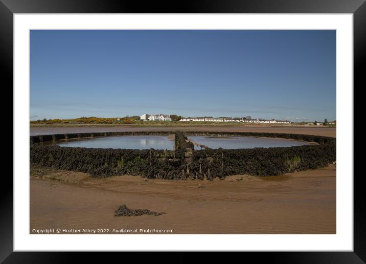 Bathing Pool, Powfoot, Scotland Framed Mounted Print by Heather Athey