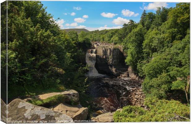 High Force, Teesdale, County Durham, UK Canvas Print by Heather Athey