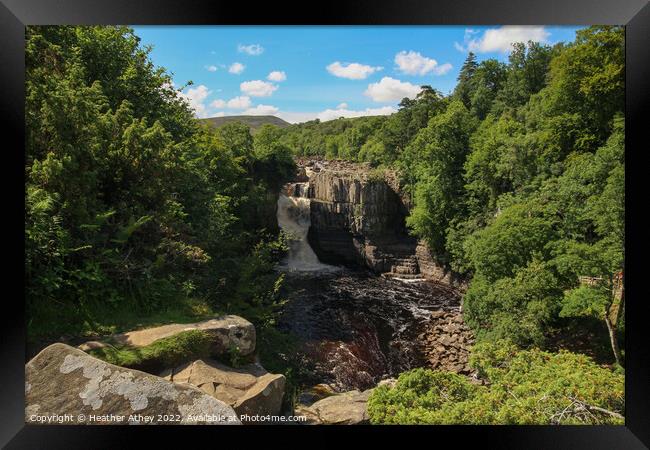 High Force, Teesdale, County Durham, UK Framed Print by Heather Athey