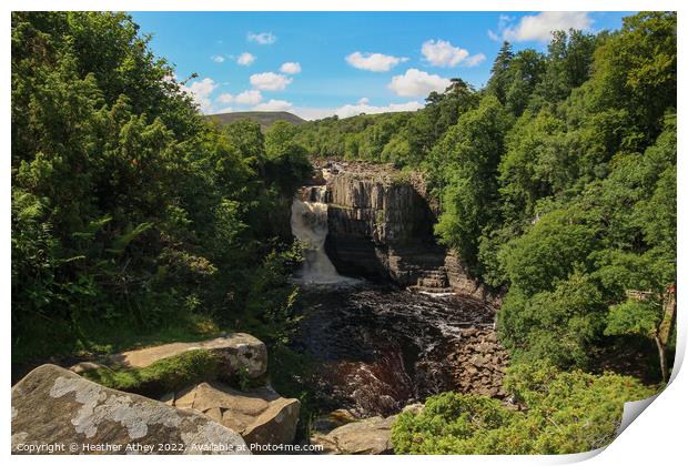 High Force, Teesdale, County Durham, UK Print by Heather Athey