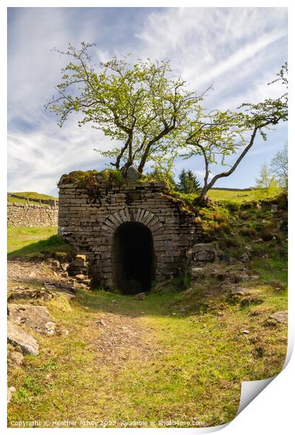 Disused mine entrance, Nenthead, Cumbria Print by Heather Athey