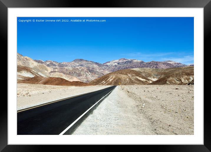 Road to the mountains Framed Mounted Print by Eszter Imrene Virt