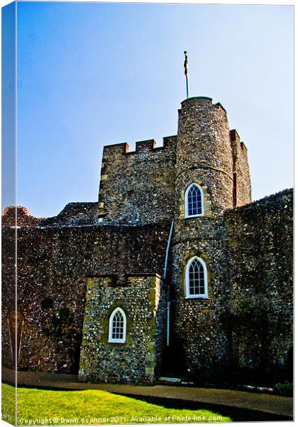 Lewes Castle, Lewes East Sussex Canvas Print by Dawn O'Connor