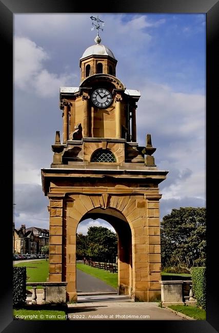 Clock Tower South Bay Scarborough Framed Print by Tom Curtis