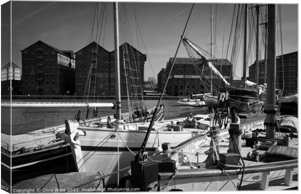 Gloucester Docks Canvas Print by Chris Rose