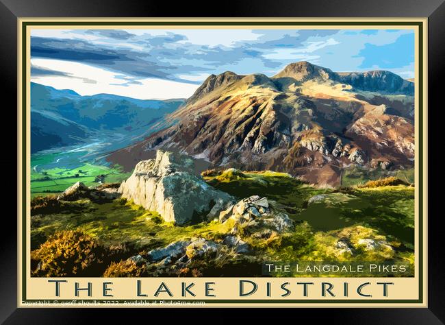 The Langdale Pikes Framed Print by geoff shoults