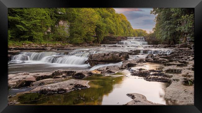 Majestic Aysgarth Waterfall Framed Print by Kevin Snelling