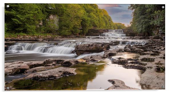 Majestic Aysgarth Waterfall Acrylic by Kevin Snelling