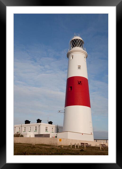 Portland Bill lighthouse, Dorset Framed Mounted Print by Gordon Dixon