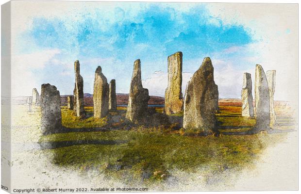Standing Stones of Callanish Canvas Print by Robert Murray