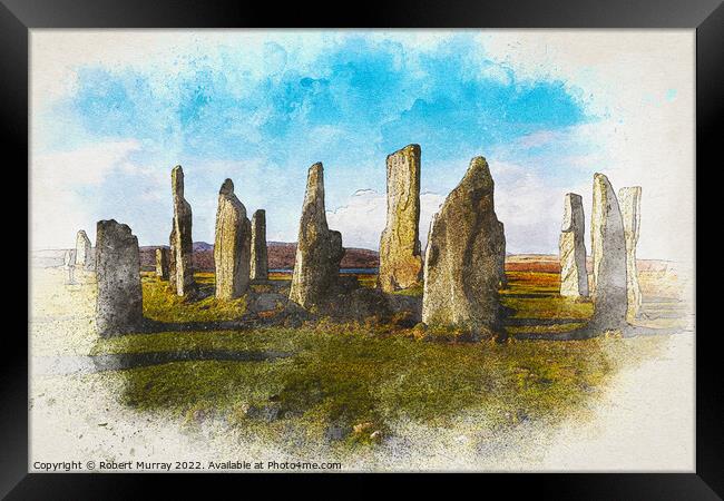 Standing Stones of Callanish Framed Print by Robert Murray