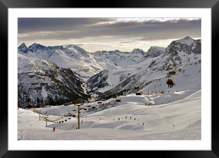 Lech Zurs am Arlberg Austrian Alps Austria Framed Mounted Print by Andy Evans Photos