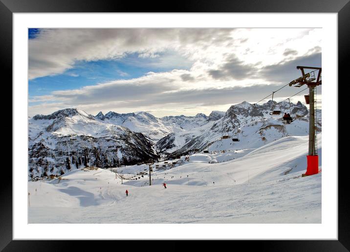 Lech Zurs am Arlberg Austrian Alps Austria Framed Mounted Print by Andy Evans Photos