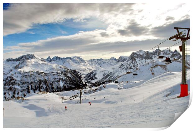 Lech Zurs am Arlberg Austrian Alps Austria Print by Andy Evans Photos