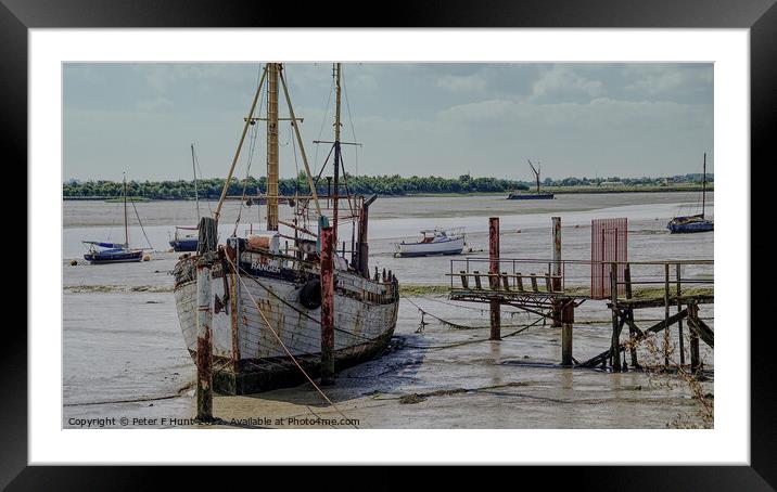 Low Tide On The Blackwater Framed Mounted Print by Peter F Hunt