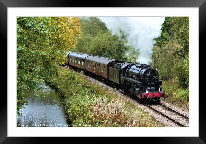 Majestic Autumn Steam Train Framed Mounted Print by Mark Chesters