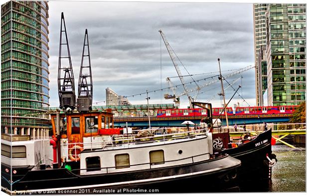 East India Docks, docklands London Canvas Print by Dawn O'Connor
