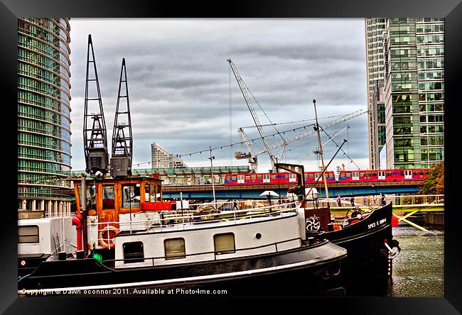 East India Docks, docklands London Framed Print by Dawn O'Connor