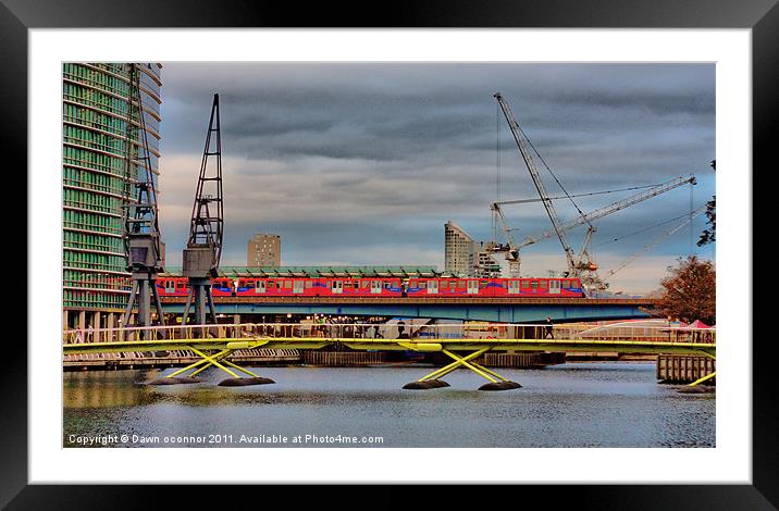 East India Docks, docklands London Framed Mounted Print by Dawn O'Connor