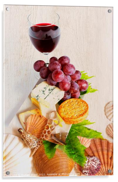 Rustic Wine and Cheese Delight Acrylic by Dudley Wood
