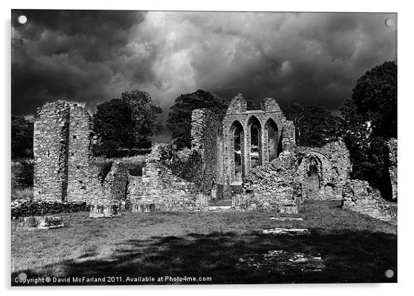 Inch Abbey, in County Down Acrylic by David McFarland
