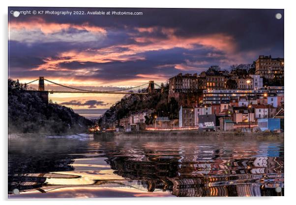 Iconic Bristol Landmark: The Clifton Suspension Br Acrylic by K7 Photography