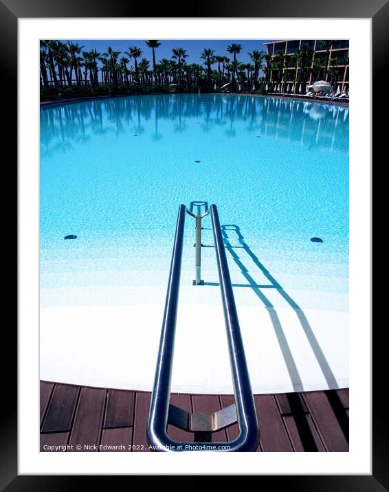  Guia,Portugal Swimming Pool Framed Mounted Print by Nick Edwards