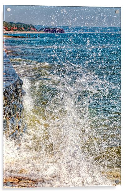 Dynamic Waves in Dawlish Acrylic by Roger Mechan