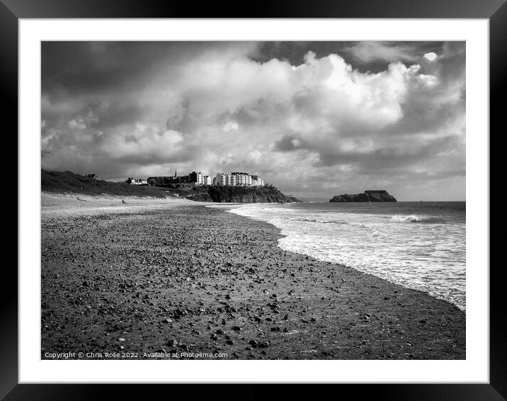 Tenby South Beach Framed Mounted Print by Chris Rose
