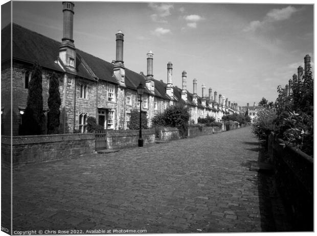 Wells, Vicars Close Canvas Print by Chris Rose