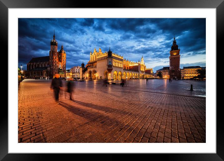 Evening in City of Krakow in Poland Framed Mounted Print by Artur Bogacki