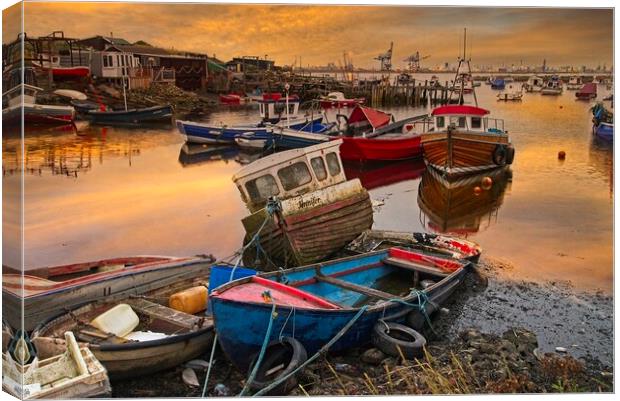 Evening Light at Paddy's Hole, South Gare Canvas Print by Martyn Arnold