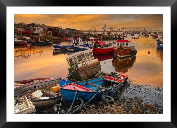 Evening Light at Paddy's Hole, South Gare Framed Mounted Print by Martyn Arnold