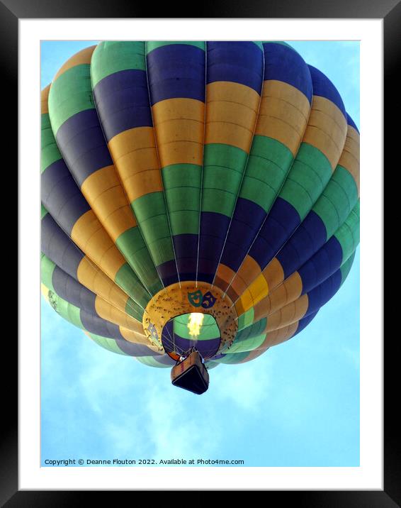 Amazing Hot Air Balloon Ride Framed Mounted Print by Deanne Flouton