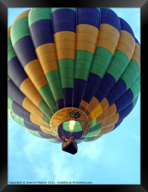 Amazing Hot Air Balloon Ride Framed Print by Deanne Flouton